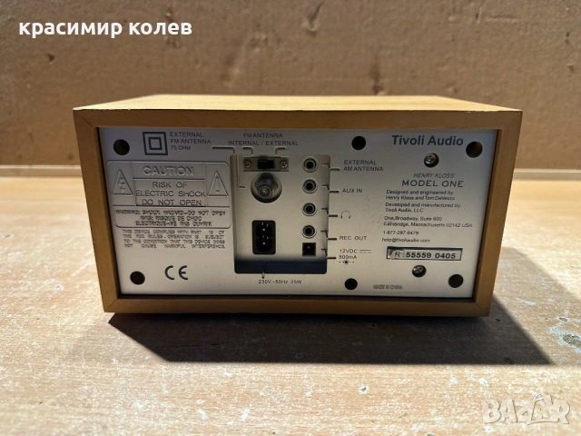 радиоприемник "TIVOLI Audio Model One"/Henry Kloss/, снимка 7 - Радиокасетофони, транзистори - 53258055