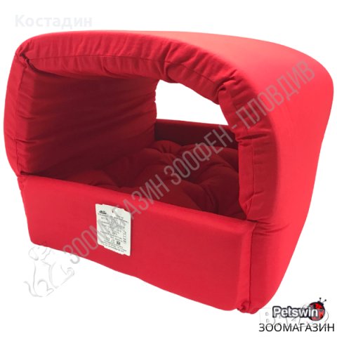 Уютна Къщичка/Легло/Тунел - за Куче/Котка - 40/40/35см - Червена Разцветка