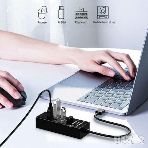 4 в 1 и 8 в 1 УСБ USB 2.0 разклонител за компютър лаптоп и други устройства с USB изходи