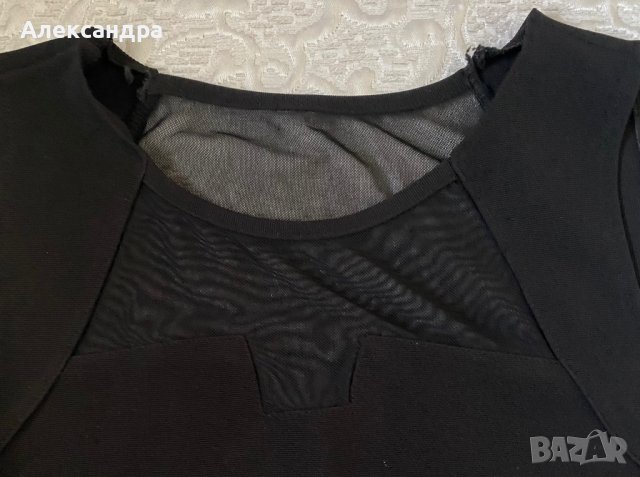 Черна рокля + златиста чанта, снимка 13 - Рокли - 38568931