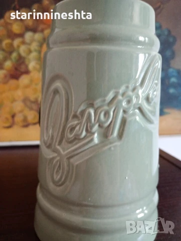  РЕДКАЖ Порцелан керамика стара халба халби чаша / бира ЗАГОРКА стари бирени чаши 