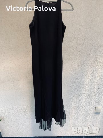 Дълга черна рокля DEPOLO, снимка 2 - Рокли - 33193761
