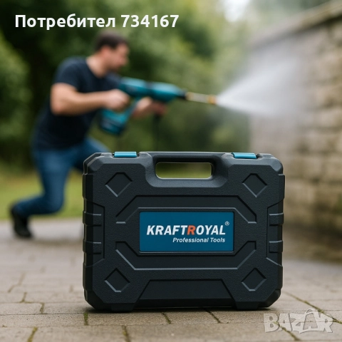 Комплект акумулаторна водоструйка с 2 батерии в куфар