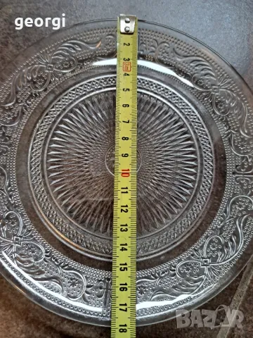 два стъклени подноса за сладки    16/3, снимка 6 - Антикварни и старинни предмети - 48977656