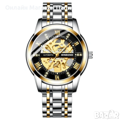 BINBOND 6020 мъжки автоматичен механичен скелетон часовник