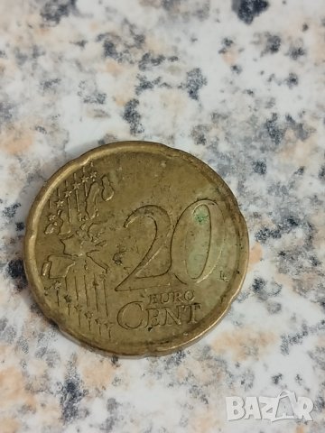 Монета Espana 20 Euro Cent 1999 Servantes. Испания 20 евро цента 1999 Сервантес, снимка 2 - Нумизматика и бонистика - 43779122