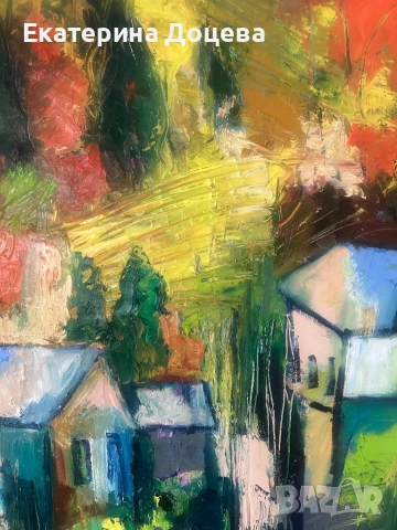 Голяма картина масло върху платно, снимка 2 - Картини - 52590146