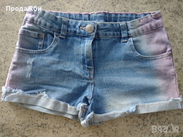 2 бр. детски дънкови къси панталонки за момиче, снимка 4 - Детски къси панталони - 43549798
