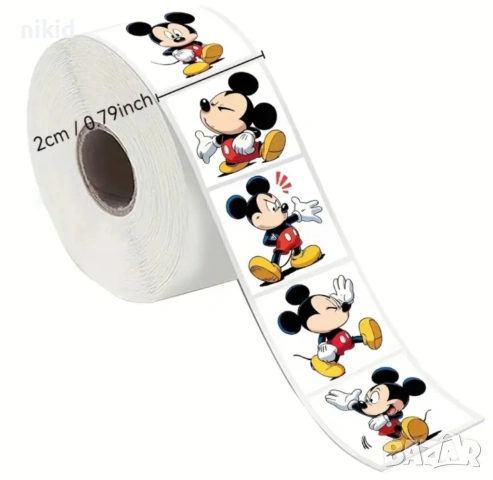 100 бр Мики Маус пози mickey mouse самозалепващи лепенки стикери за ръчна изработка за подарък, снимка 2 - Други - 53515688