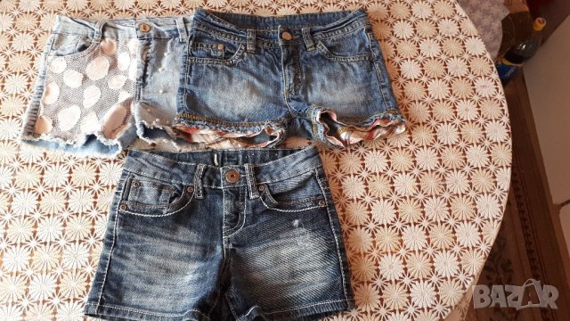 Къси дънкови панталони за момиче , снимка 1 - Детски къси панталони - 32330814