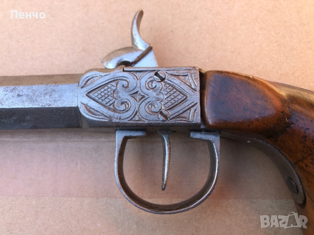 старинен капсулен пистолет, снимка 3 - Антикварни и старинни предмети - 45249870