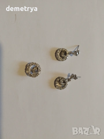 Сребърен комплект с цирконий , снимка 2 - Бижутерийни комплекти - 53285947