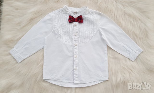 Детска риза с папионка H&M 9-12 месеца , снимка 6 - Бебешки блузки - 43058556