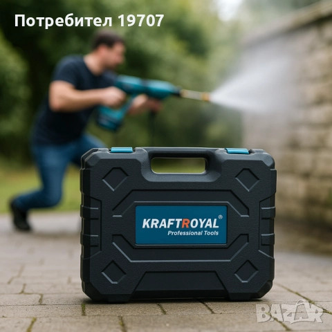 Комплект акумулаторна водоструйка с 2 батерии в куфар, снимка 4 - Други инструменти - 52333967