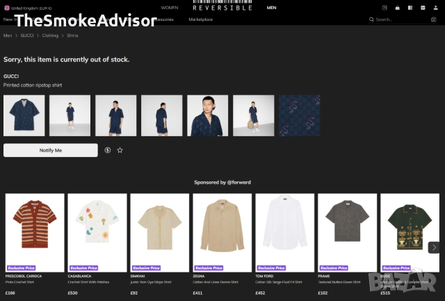 Лимитирана Риза Gucci Printed Cotton Ripstop (The Year of Snake), снимка 8 - Ризи - 52171304