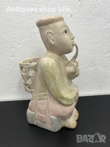 Дървена азиатска фигура. №4939, снимка 2 - Антикварни и старинни предмети - 43847283