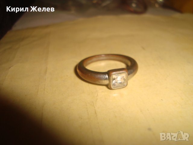 СТАР МЕДЕН РЕТРО СТИЛ ПРЪСТЕН с ФАСЕТИРАН ПОЛУСКЪПОЦЕНЕН КАМЪК КВАРЦ КРИСТАЛ 27749, снимка 5 - Антикварни и старинни предмети - 37497723