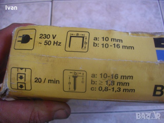 Нов 10-16 мм-Немски Дърводелски Електрически Такер -Einhell BET 750, снимка 5 - Други инструменти - 33568287