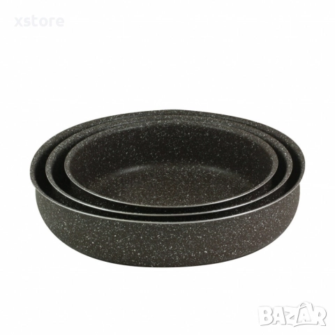 Комплект от 3бр алуминиеви тави с незалепващо покритие, снимка 5 - Съдове за готвене - 52794438