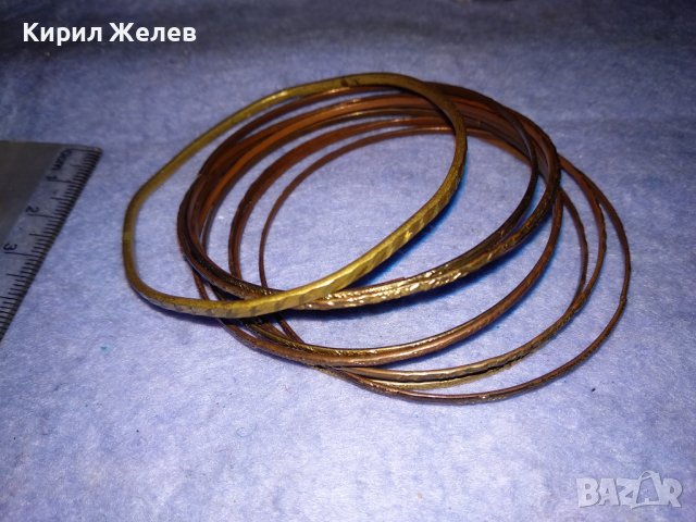 КОМПЛЕКТ ПОМЕДНЕНИ и БРОНЗИРАНИ ОРИЕНТАЛСКИ ОРНАМЕНТИРАНИ СТОМАНЕНИ ГРИВНИ 37511