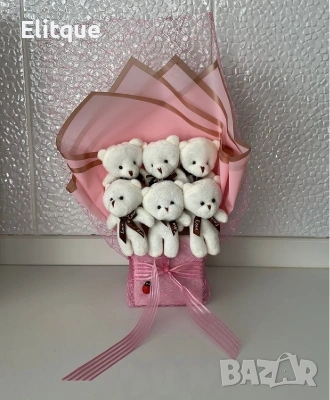 🎁 Премиум Плюшен Букет – Подаръци за рожден ден – Подарък за любима  , снимка 9 - Плюшени играчки - 53078895