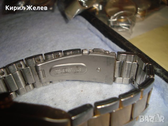 CASIO - МАРКОВ КВАРЦОВ ЯПОНСКИ ПОЗЛАТЕН ЧАСОВНИК с ОРИГИНАЛНА СТОМАНЕНА НЕРЪЖДАЕМА ВЕРИЖКА 27359, снимка 6 - Мъжки - 36694770