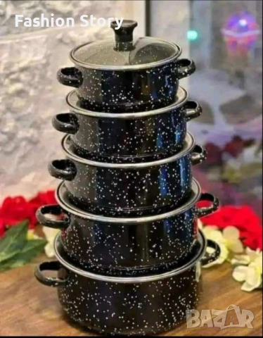 Комплект от 5 броя тенджери за домашна и професионална употреба 16/18/20/22/24см, снимка 3 - Съдове за готвене - 51919330