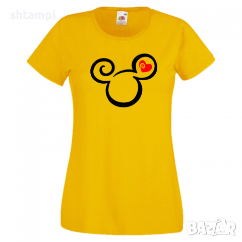 Дамска тениска Mickey Head Love Мини Маус,Микки Маус.Подарък,Изненада,, снимка 10 - Тениски - 36526295