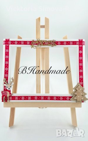 Ръчно изработени, коледни рамки за снимки - 10/15 и 13/18, снимка 8 - Декорация за дома - 43337379
