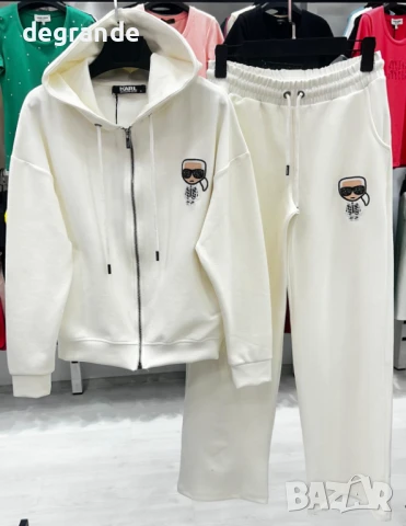 Дамски екип Karl Lagerfeld наличен в Бяло и Черно, снимка 2 - Спортни екипи - 51312733