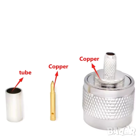 Конектор за крипмване N Male, снимка 3 - Кабели и адаптери - 51930328