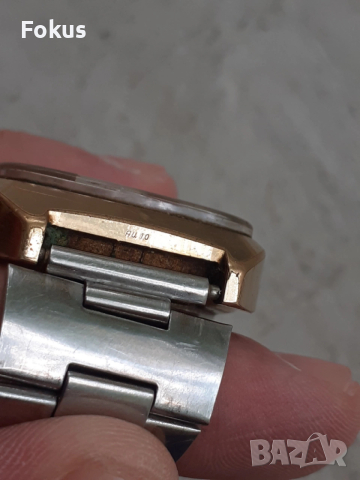 Часовник Польот Poljot автомат с позлата AU10 - работи, снимка 4 - Антикварни и старинни предмети - 53367456