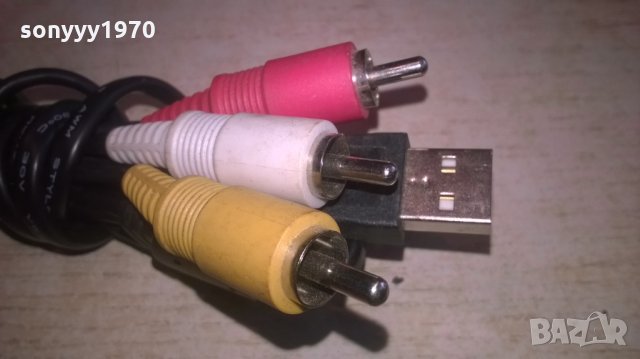 SONY-кабел-1,45М-mini usb//usb и три чинча, снимка 9 - Други - 28022233