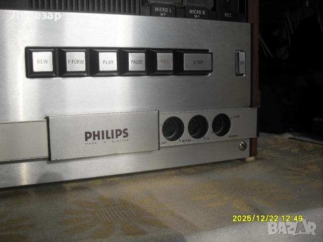 Продавам ролков магнетофон  „PHILIPS 4416”, снимка 4 - Аудиосистеми - 52943326