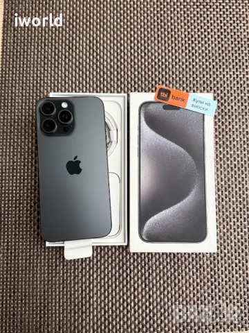 КАТО НОВ❗️512GB❗️ iPhone 15 Pro MAX Лизинг от 60лв/м BLACK Titanium 96%