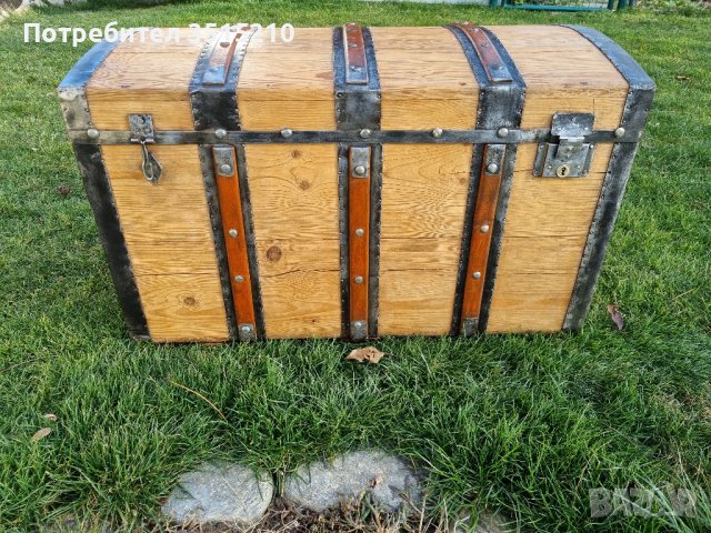 Стар дървен сандък/ракла/скрин, снимка 4 - Антикварни и старинни предмети - 43472435