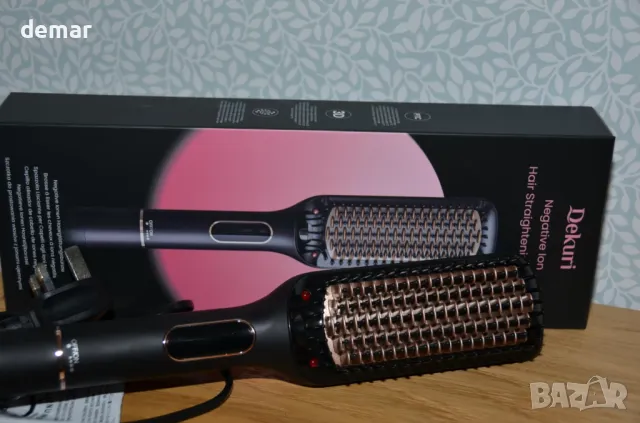 Четка за изправяне на коса, 42 мм, 10 милиона отрицателни йона, 6 температурни настройки, 130°C-230°, снимка 10 - Маши за коса - 50321608