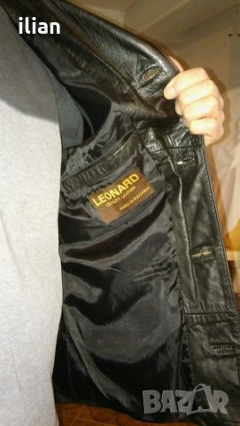 Мъжко кожено яке тип сако, снимка 4 - Якета - 27094317