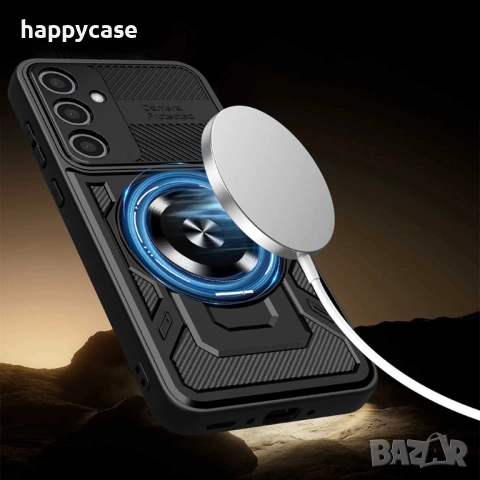 Samsung Galaxy A17 / RUGGED MAGSAFE Удароустойчив кейс гръб калъф с пръстен, снимка 2 - Калъфи, кейсове - 53433910