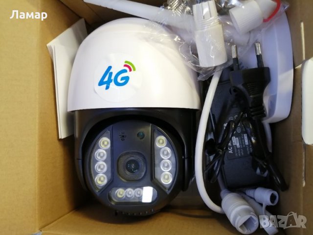 Безжична 4G камера 2MP FULL-HD работи с SIM СИМ карта интернет, мобилни данни от тел операторите LED, снимка 1 - HD камери - 35433454