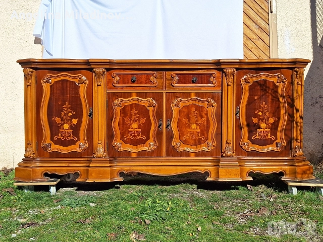 Италиански уникален комод с богата Интарзия , снимка 12 - Шкафове - 52712641