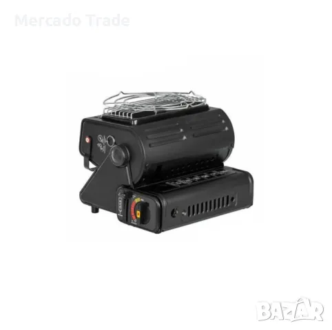 Комплект газов котлон и печка с 1 бутилка Mercado Trade, Пиезо запалване, 2 в 1, Черен, снимка 2 - Газови котлони - 49127182