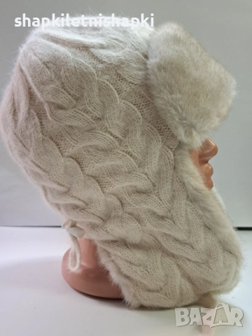 Дамска шапка лукс,ангора,вълна - 111, снимка 4 - Шапки - 52224678