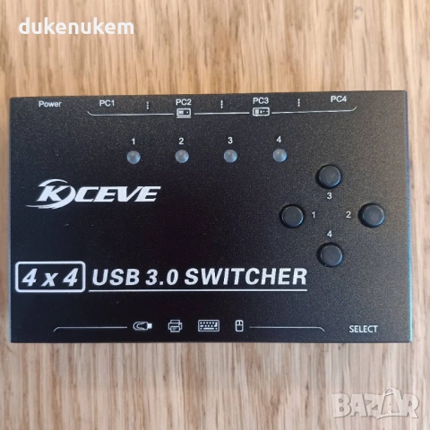 USB 3.0 превключвател, 4 входа 4 изхода, снимка 8 - Кабели и адаптери - 53372432