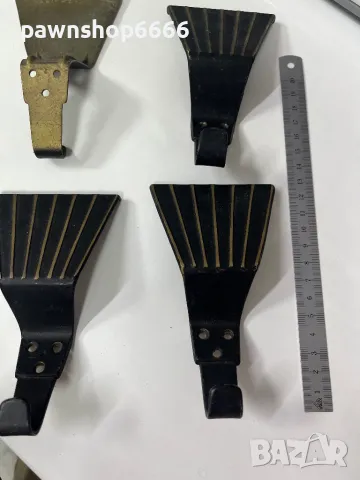 Четири броя винтидж месингови закачалки, снимка 7 - Закачалки - 47608144