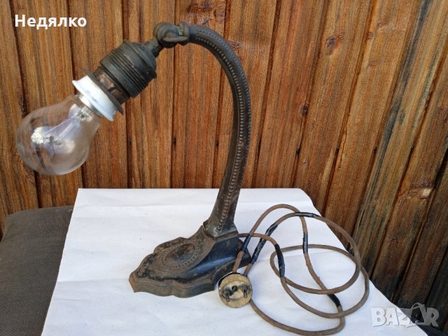 Стара австрийска настолна лампа,1900г,работеща, снимка 5 - Антикварни и старинни предмети - 35204139