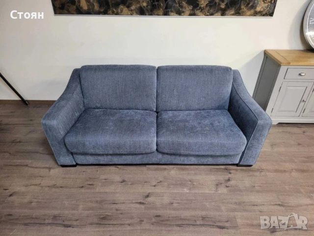 Тъмно сив диван от плат с функция сън "Myriad", снимка 2 - Дивани и мека мебел - 52010817