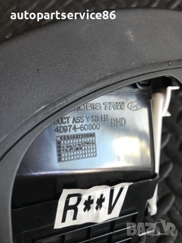 Ляв въздуховод на таблото за KIA Carnival (2006–2010) 4D974-60800, снимка 3 - Части - 53198716