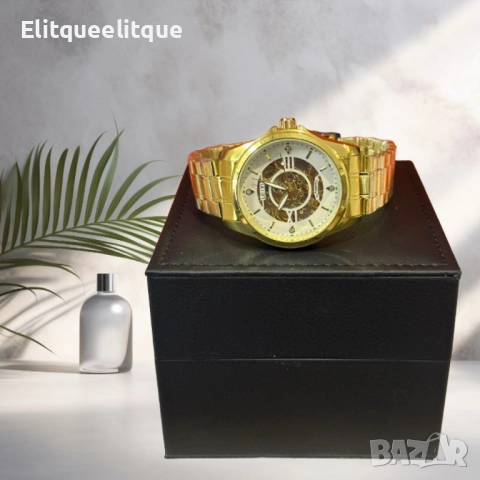 Луксозен автоматичен мъжки часовник LEIYI, снимка 3 - Мъжки - 52278876