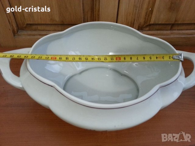 Стар български порцелан супник, снимка 5 - Антикварни и старинни предмети - 34949237